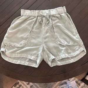 Women's High Waisted Green Shorts